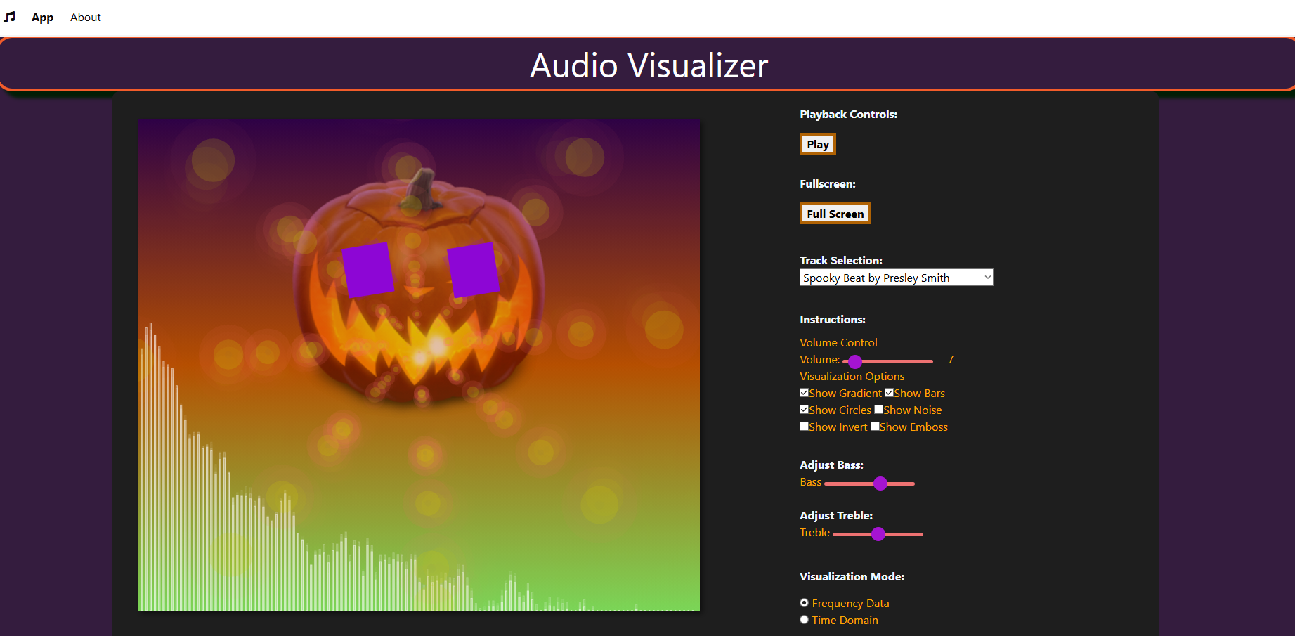 Halloween Themed Audio Visualizer